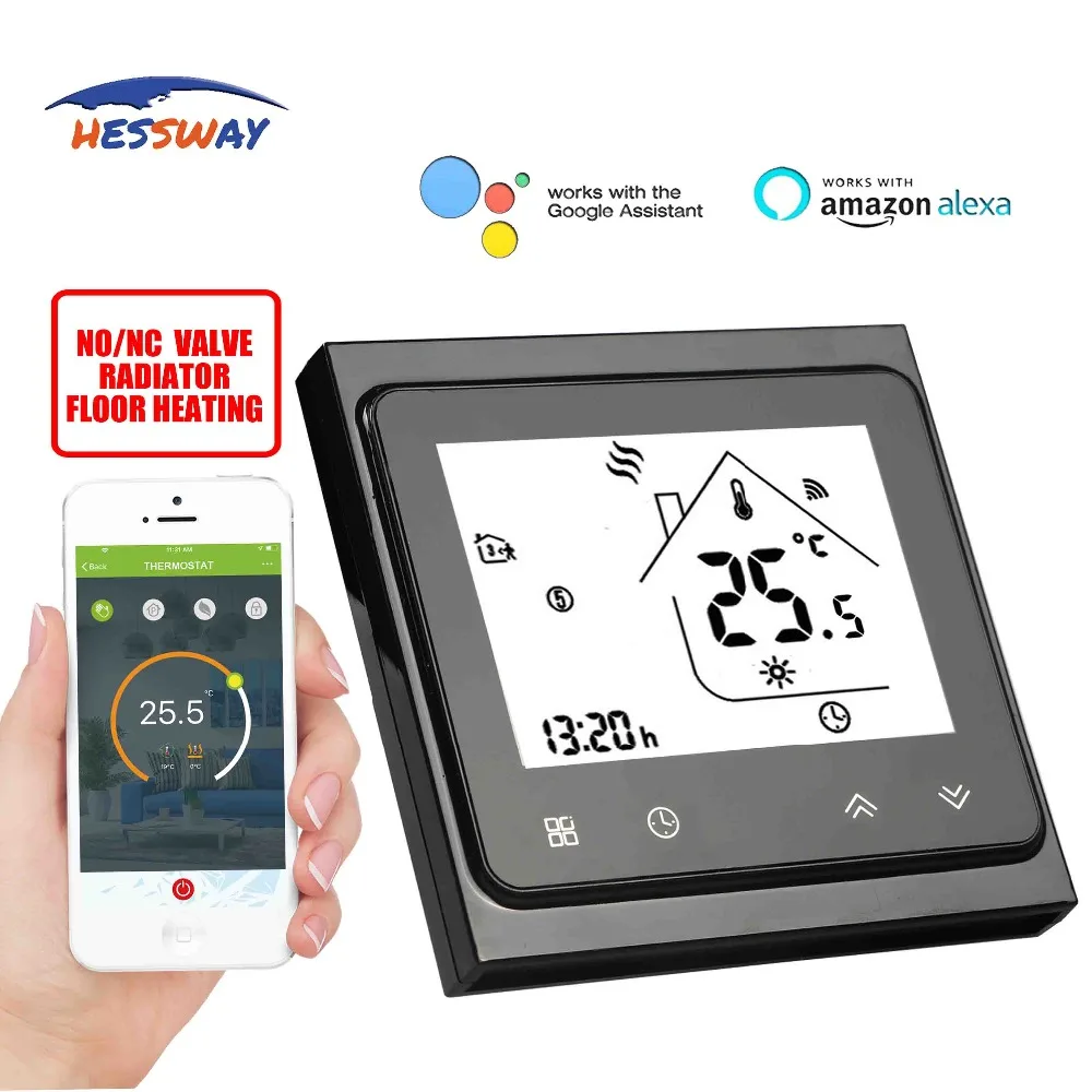 

HESSWAY TUYA IVR Smart WIFI chip Radiant Floor Heating NO/NC thermostats WIFI for Works with Alexa Google home