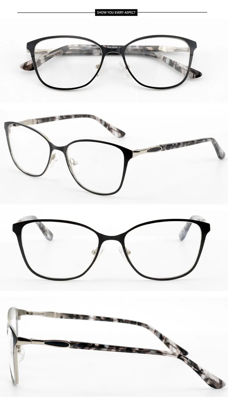 Kirka Eyeglasses Frame Metal Optical Retro Brown Women Glasses Frame Fashion Cat Eye Type Reading Glasses (3)