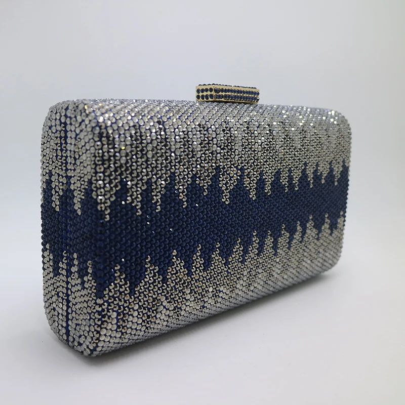 navy and silver evening bags
