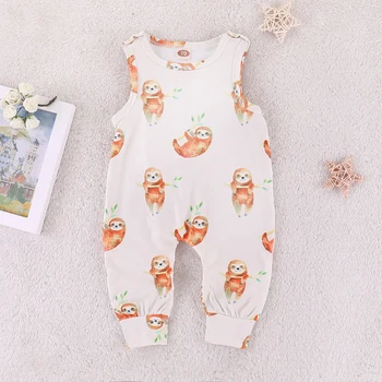 

Newborn Infant baby boy girl rompers cute cartoon animal sloth Children Summer bebe kids clothes boys girls jumpsuit
