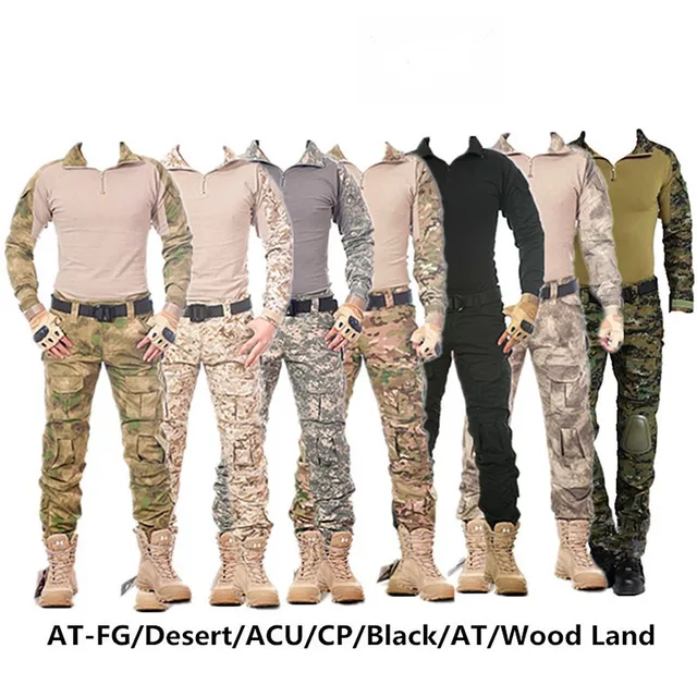 Camouflage tactical military clothing paintball army cargo pants combat
