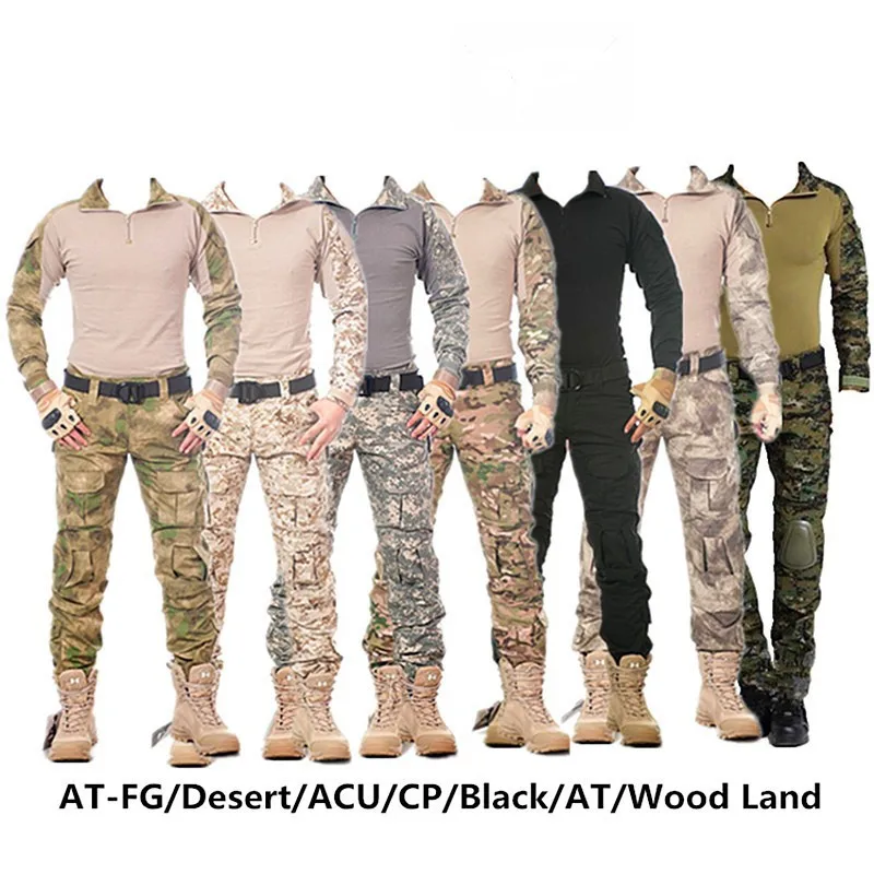 Ropa militar de camuflaje, pantalones cargo del ejército de paintball, pantalones de combate con rodilleras|pants knee tactical|pants with knee padspants pants - AliExpress