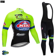 Pro Мужская ITALIA велосипедная майка с длинным рукавом, набор велосипедных Джерси, набор Fluo Ropa Roupa De Ciclismo Invierno MTB велосипедная одежда