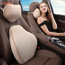 Автомобильное Сиденье Поддержка памяти хлопковый подголовник Массажная подушка для опоры поясницы подушка для Infiniti Honda Nissan Dodge Ford Audi BMW автостайлинг