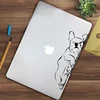 Décalcomanies pour ordinateur portable bouledogue français pour Apple MacBook Air / Pro décoration, drôle chien Silhouette vinyle autocollant autocollant voiture fenêtre décor ► Photo 2/6