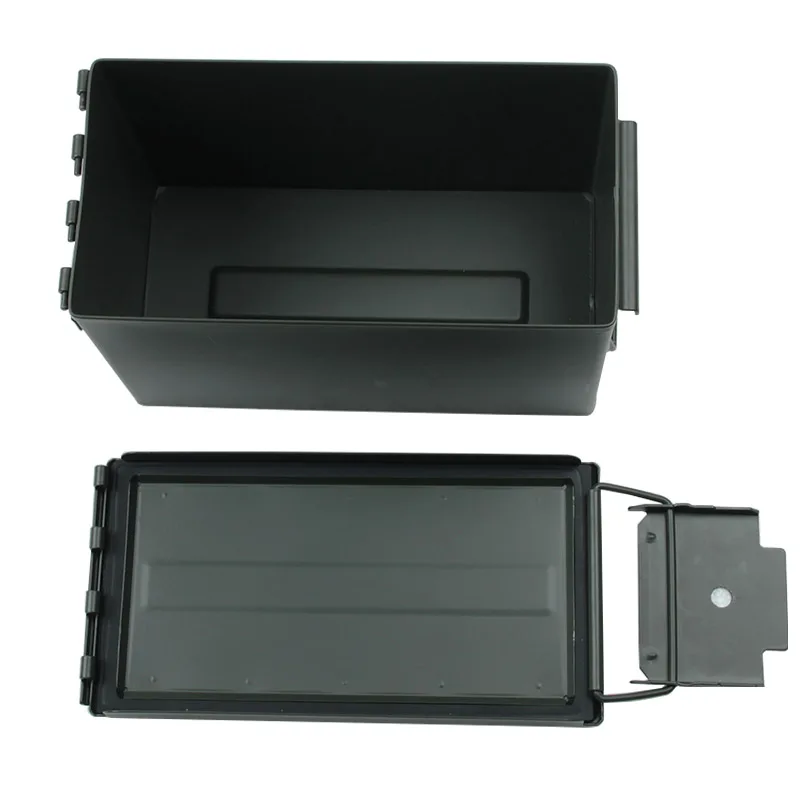 50 Cal Ammo Can All-Metal Box Military & Army Styling Stackable Gun Ammo Case Storage Holder Box He