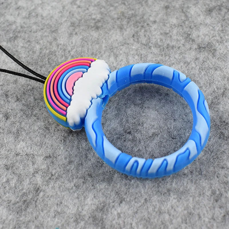 Universal Silicone Lanyard For Keys Phone Straps For iPhone 7 8 Plus 6S Mini Cartoon Cute Soft Ring Cellphone Accessories SMSNXY