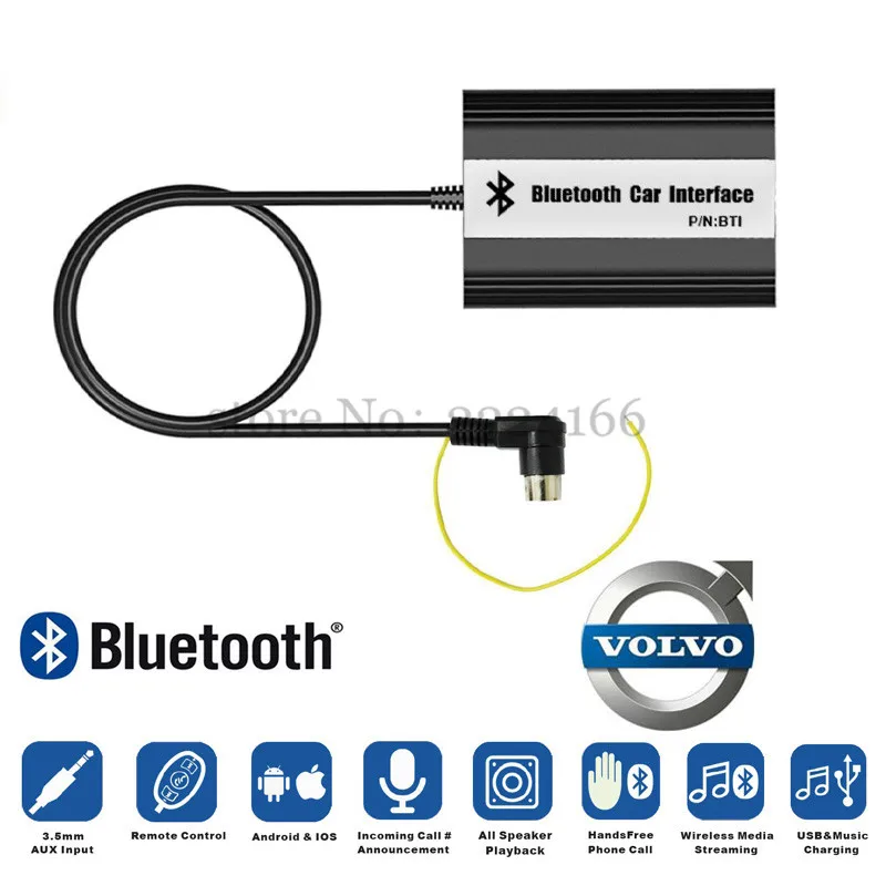 Новый Автомобильный Bluetooth A2DP MP3 Музыка адаптер для Volvo HU series C70 S40/60/80 V70 XC70 Интерфейс