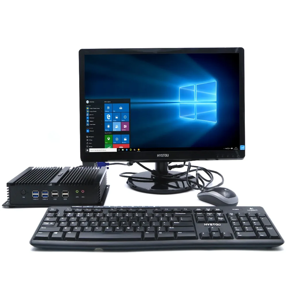 Minipc windows10 i7 5550U dual LAN HDMI 2,0 VGA pc itx 4USB 3,0 windows 7 mSATA SSD Windows мини компьютер промышленный i5 безвентиляторный