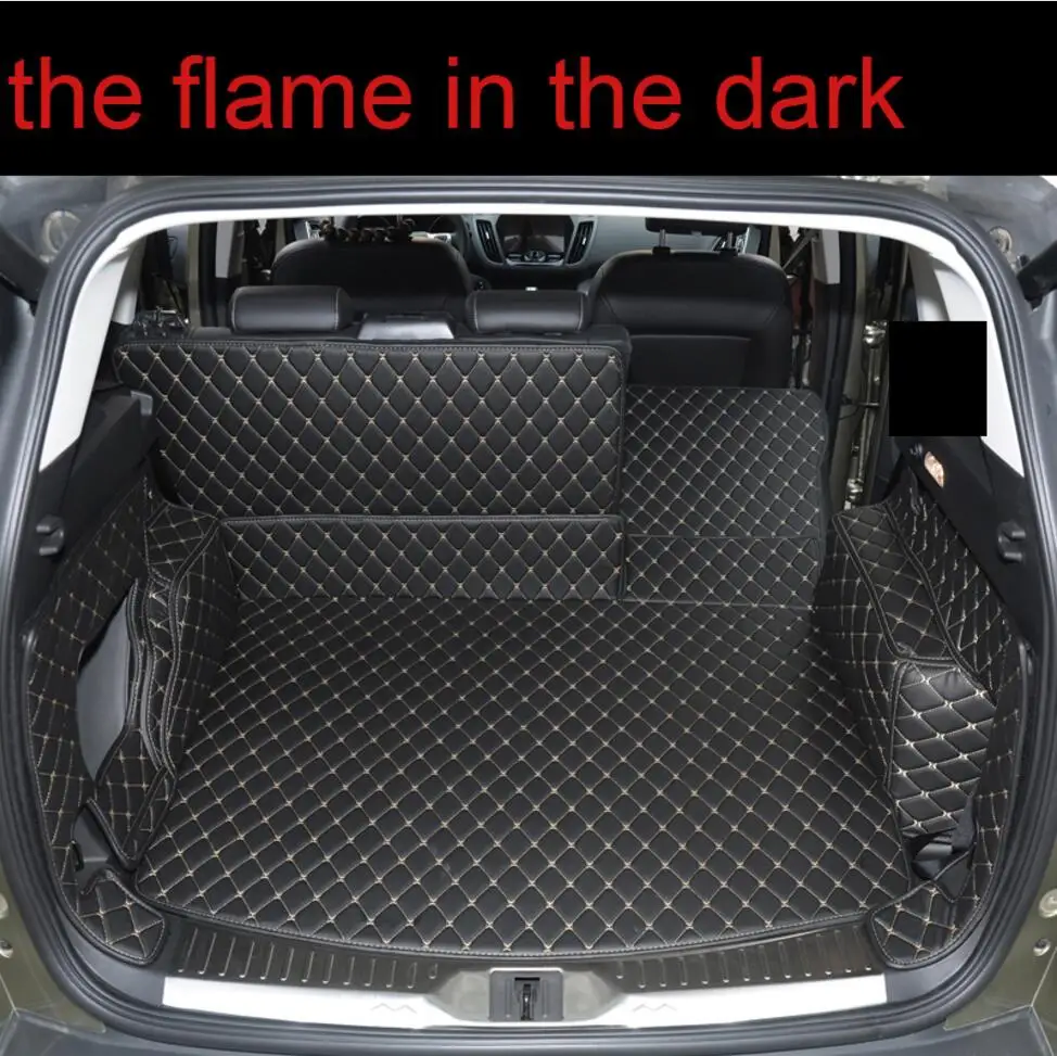 Волоконно кожаный коврик для багажника автомобиля ford kuga 2012 2013 2014 2015 2016 2017 2018 2019