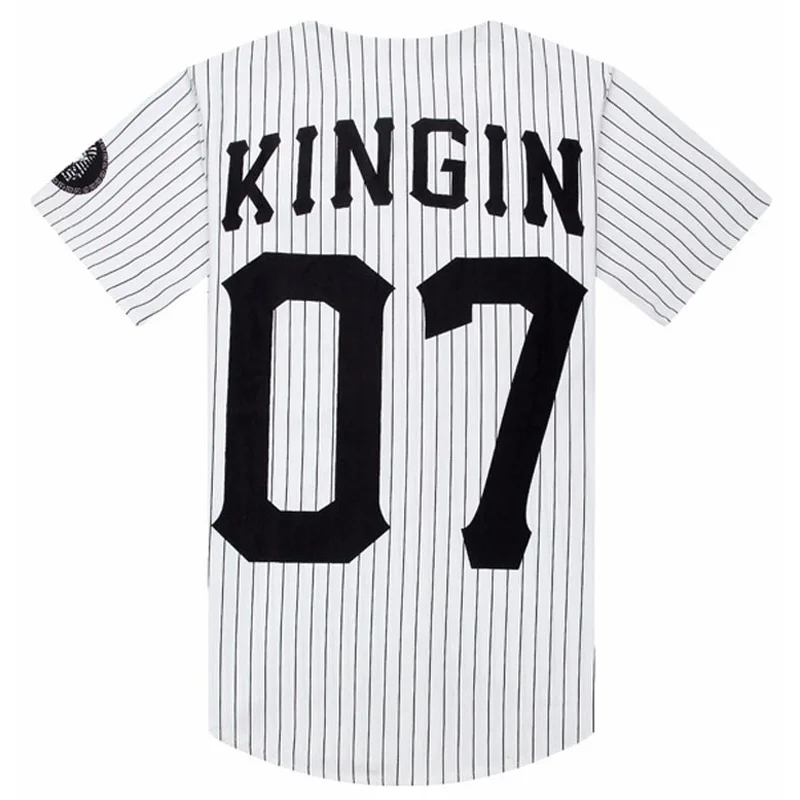 2018-2019 Hot Selled Men T-shirts Fashion Streetwear Hip Hop Baseball Jersey Striped Shirt Men Clothing Tyga Last Kings Clothes 2018-2019 Hot Selled Men T-shirts Fashion Streetwear Hip Hop Baseball Jersey Striped Shirt Men Clothing Tyga Last Kings Clothes