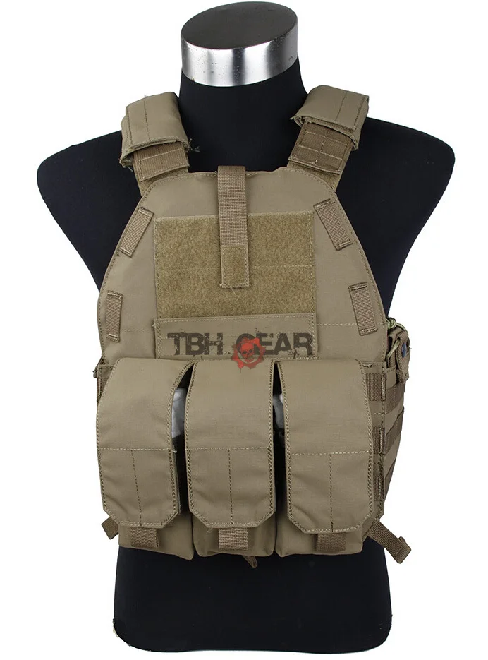 

TMC Vest 94K M4 Pouch Plate Carrier Tactical Military Vest Coyote Brown CB(SKU050549)