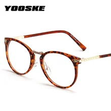 YOOSKE новые дизайнерские оптические очки, оправа для женщин, металлическая круглая оправа для очков, круглые прозрачные линзы, женские очки кошачий глаз
