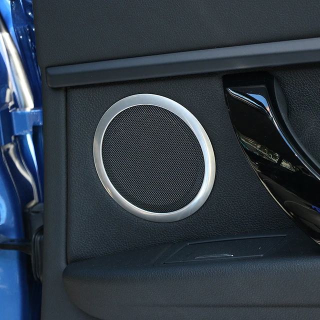 Cubierta de anillo de sonido para puertas de acero inoxidable, accesorios de coche para BMW F30, F34, F35, 316, 318, 320, 328, 325, 3GT, 2004-2009 Cubierta de anillo de sonido para puertas de acero inoxidable, accesorios de coche para BMW F30, F34, F35, 316, 318, 320, 328, 325, 3GT, 2004-2009