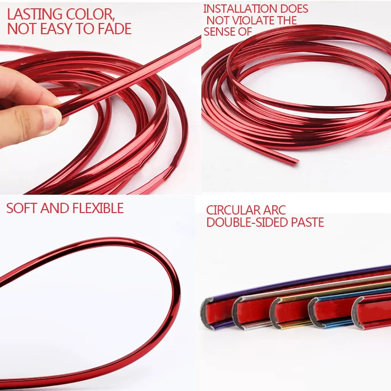 Car Wheel Rim Sticker Chrome Wheels Decoration Auto Tire Rims Electroplate Strip Protection Decoration Cars Exterior Accessories Car Wheel Rim Sticker Chrome Wheels Decoration Auto Tire Rims Electroplate Strip Protection Decoration Cars Exterior Accessories