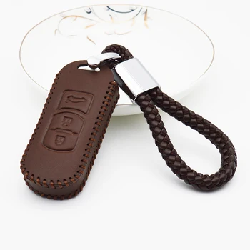 

Leather Car Key Cover with Long Braid Rope Key Holder For Mazda 2 3 5 6 8 Axela Atenza CX-5 CX5 CX-7 CX-9 CX-4 CX-3 M2 M3 M5