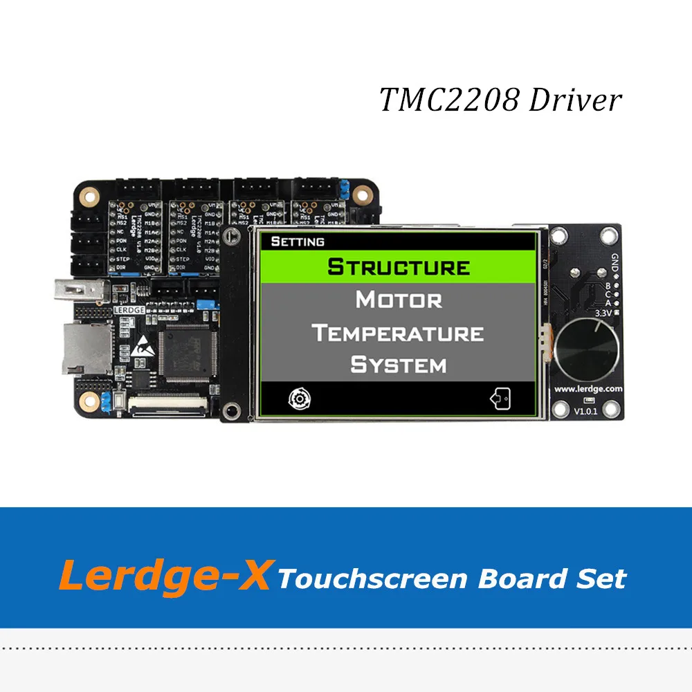 Best Price 4pcs TMC2208 Driver Lerdge X Controller Board for Reprap 3D Printer with ARM 32Bit Mainboard Control with 3.5\Touch Screen