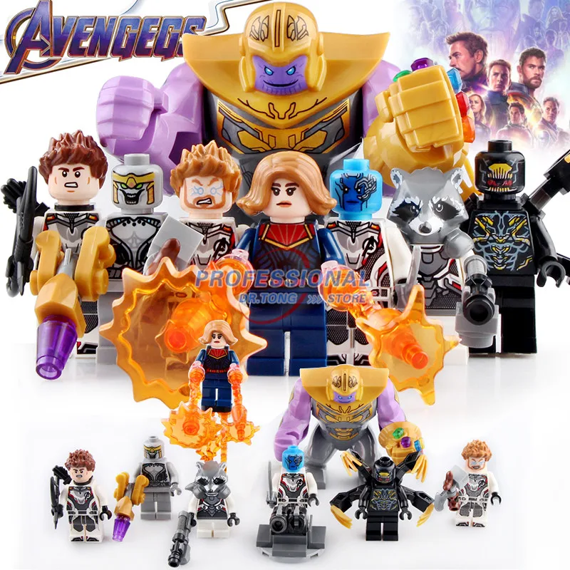 

Avengers 4 Endgame Spiderman Rocket Raccoon Defensive Ultimate Model Set Legoed Compatible Building Blocks Toys D157