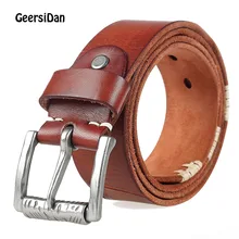 

GEERSIDAN Designer Luxury Brand Genuine Leather Women Belt for Men High Quality Cowskin Ceinture Homme black and coffee color