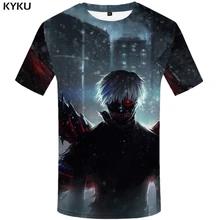 Забавная футболка с надписью «Tokyo Ghoul футболка Для мужчин Ken Kaneki футболки Повседневное японский футболки 3d футболка на военную тематику с Косплэй рубашка с принтом