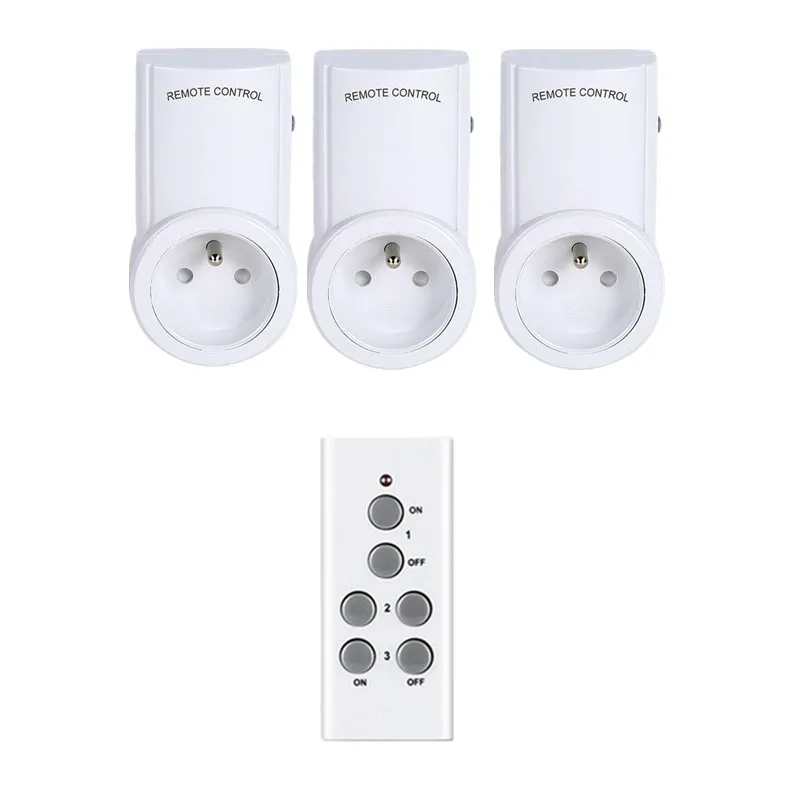 Universal French Standard AC220V Power Socket Plug 433mhz RF Wireless Remote Control Socket Outlet Compatible Broadlink RM Pro