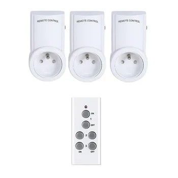 

Universal French Standard AC220V Power Socket Plug 433mhz RF Wireless Remote Control Socket Outlet Compatible Broadlink RM4 pro