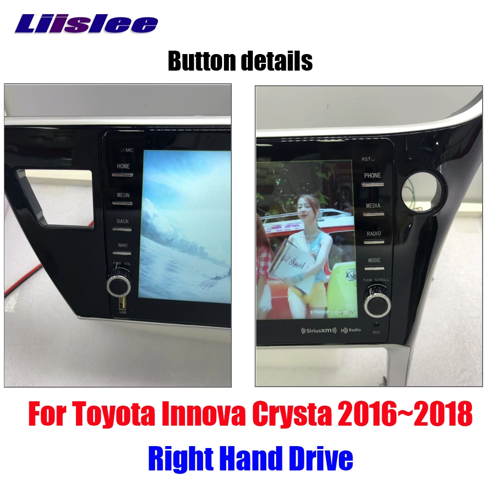 Liislee Android для Toyota Innova Crystal R.H.D стерео оригинальный автомобильный стиль видео Carplay gps навигационная карта навигационная система Мультимедиа