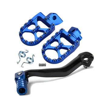 

H2CNC Gear Shift Foot Lever Folding Tip Foot Pegs Rests Pedals Rear Sets For YAMAHA YZ250F YZ450F YZ450FX WR450F Off-Road Bikes