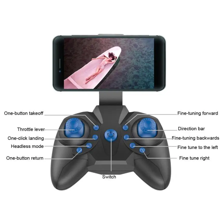 Мини D2WH складной с Wifi FPV 0.3MP HD камерой 2 4G 6 осевой RC Квадрокоптер Дрон игрушки Helicopers