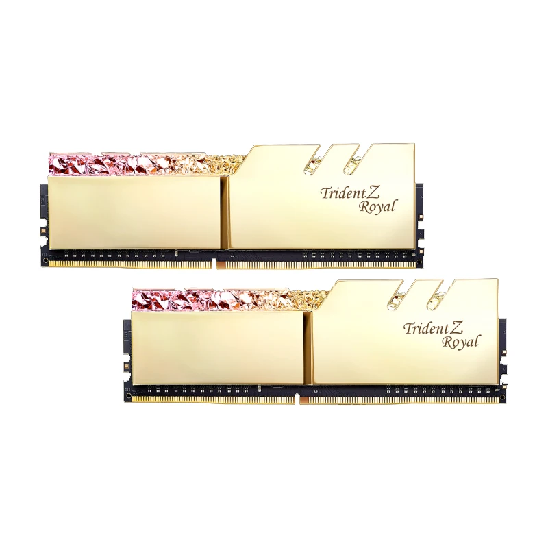 

G.SKILL Trident Z Royal F4-3200C14D-16GTRGSDDR4 3200 Frequency 16G (8Gx2) Set Desktop Memory RGB Light Bar (CL14)