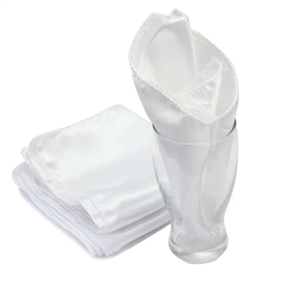 

10pcs/Set Polyester Cloth Dinner Table Square Napkins Pocket Handkerchief Serviette Banquet Wedding Party Hotel Home Supplies