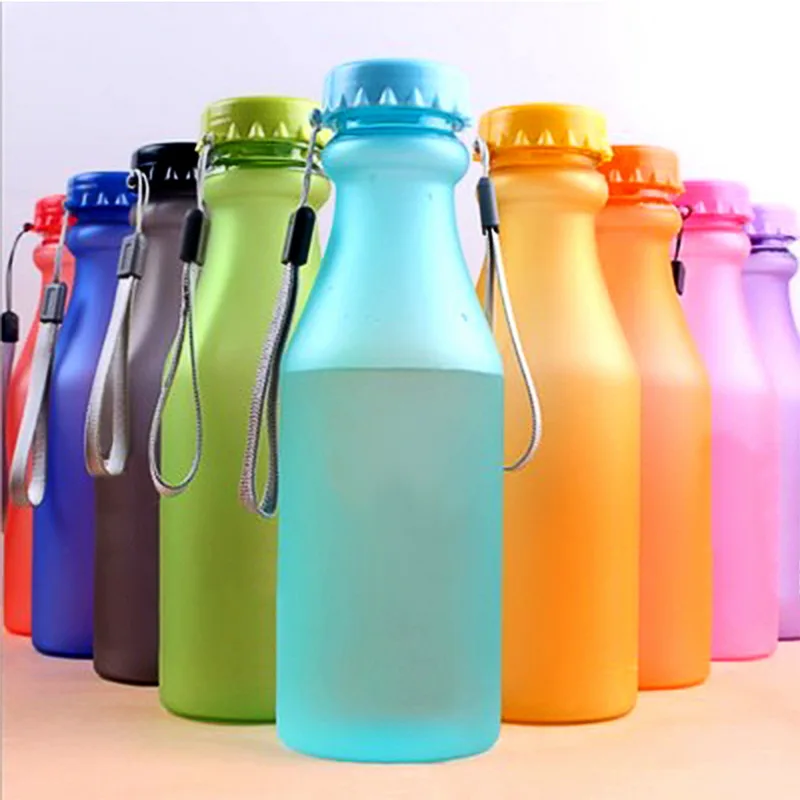 

Urijk 550ml Sports Plastic Bottles for Water Unbreakable Water Bottle for Children Leak-Proof Yoga Gym Fitness Shaker