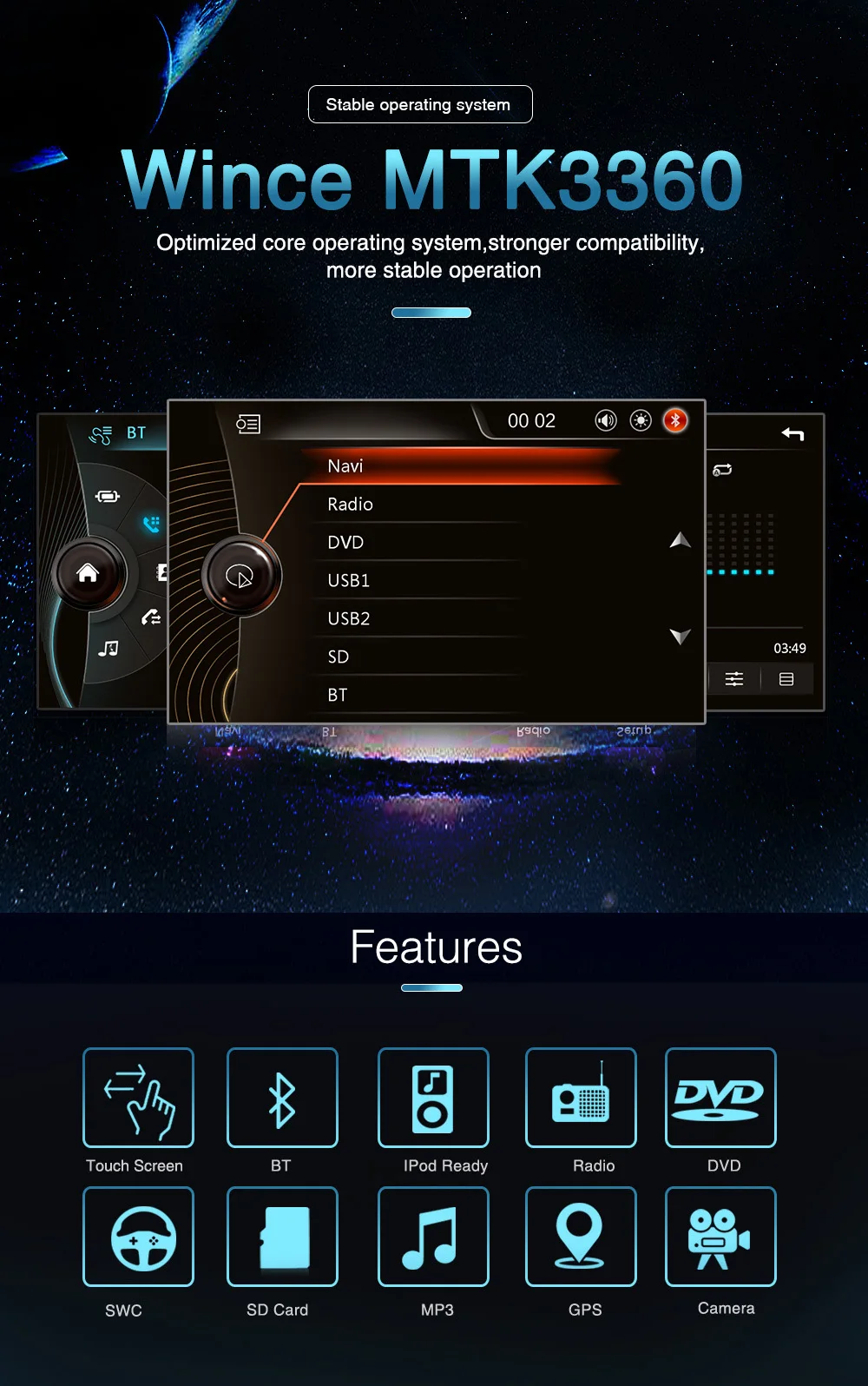 Discount NaviFly Original UI 7" Car DVD multimedia player For BMW/E39 X5 E53 With Car GPS radio audio BT USB SD Canbus RDS MIC E39 1