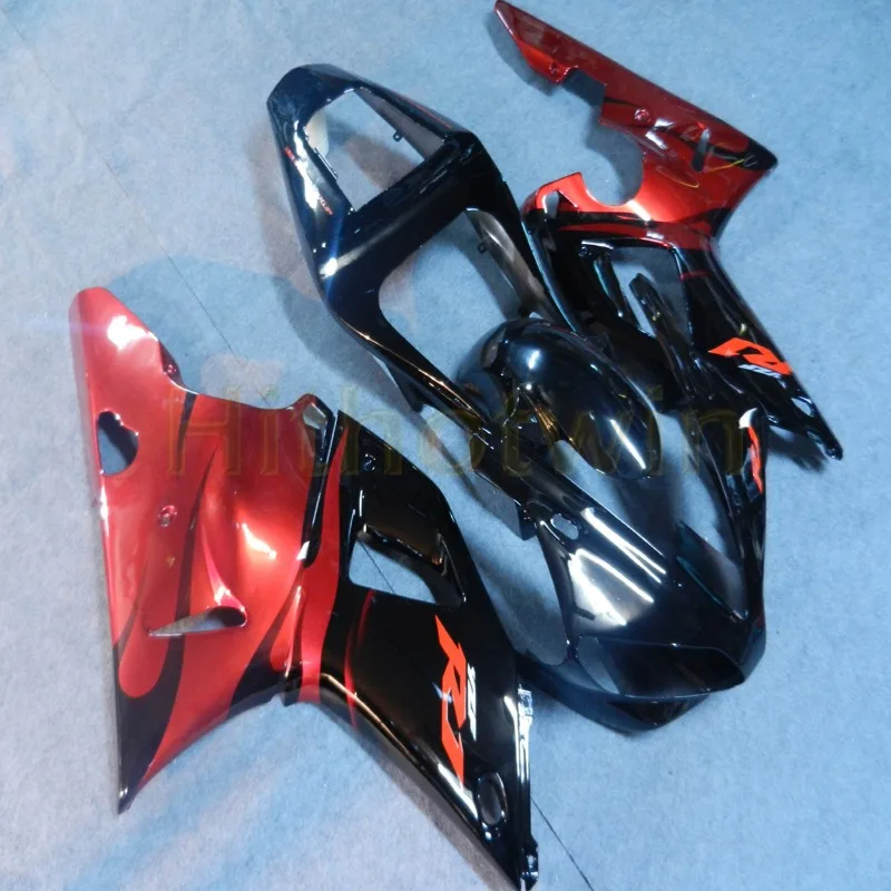 Капот мотоцикла на заказ для Yamaha YZF-R1 00 01 YZF R1 2000 2001 ABS пластиковые моторные Обтекатели+ винты Черный