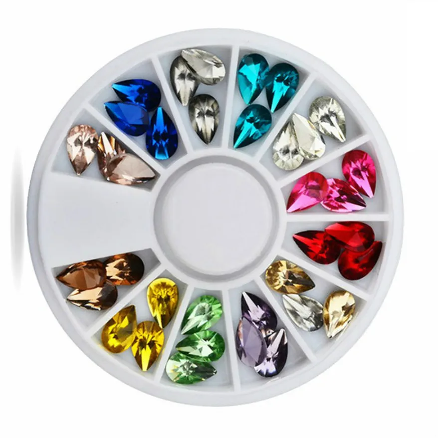 

1 Pcs Hot Mixed Color Big Drops of Water False Nail Tips Clear Nail Art Display Practice Acrylic UV Gel Polish Tool Manicure #17