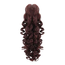 Free Beauty 18 Claw Clip In Ponytail Hair Extensions Brown Synthetic Long Curly Jaw Pony Tail Extension Hairpiece for Women elegant long synthetic stylish long shaggy curly clip in hair extension for women