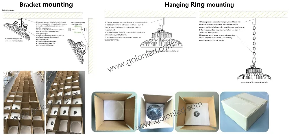 UFO LED high bay light packages