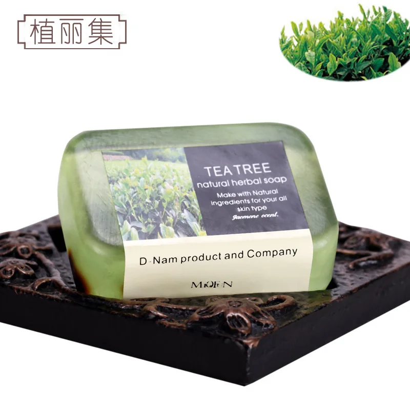 

100% natural Thailand tea Oil Handmade Soap hand skin cleansing wash Hair Acne Treatment Remove Whelk Shrink Pore Face Care