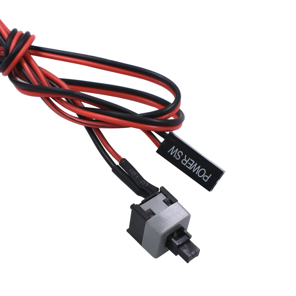TISIRIC 10pcs 50cm Host Motherboard Computer PC power Switch button SW On/OFF Cable Reset Adapter Cord For BTC Mining Miner