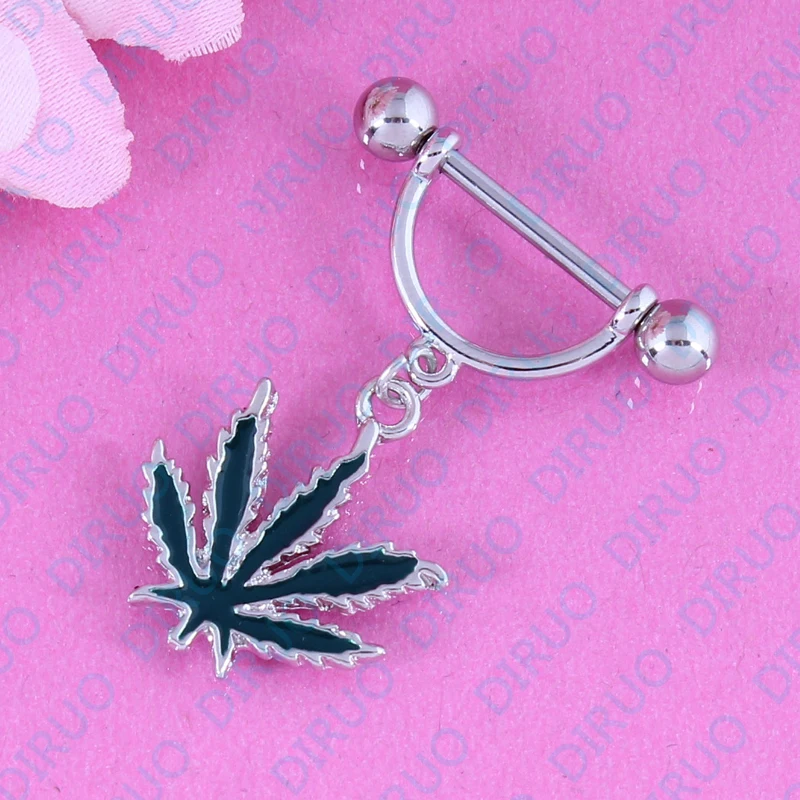 Green Maple Retail 2 pieces Nipple ring body piercing jewelry Nickel