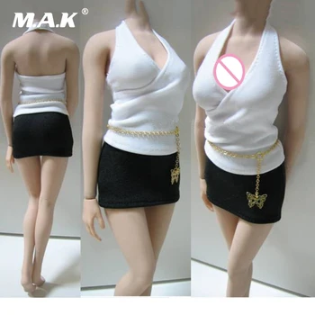 

1/6 Scale Female Action Figures Business Suit T Shirt and Skirt for 12 Inches Female Bodies Dolls Accessories