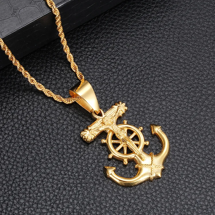 Fashion Charm Vintage Anchor Pendants 316L Titanium Stainless Steel