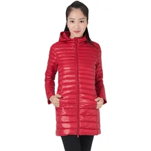 Новинка весна осень пуховики ультра тонкий с капюшоном тонкий пуховик парка Мода легкие тонкие женские белые пуховики YP0875