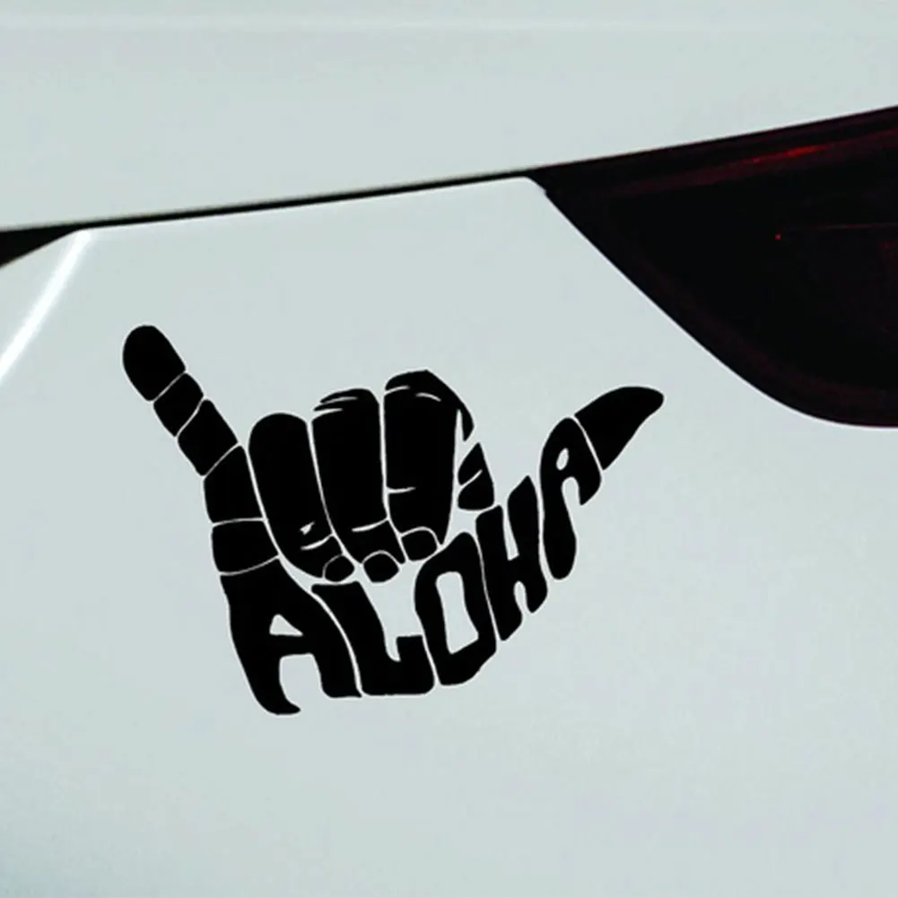 

Car Styling Fashion Vinyl Stickers Aloha Shaka Hand Symbol Decal Funny Car Sticker Car Motorcycle Accessories