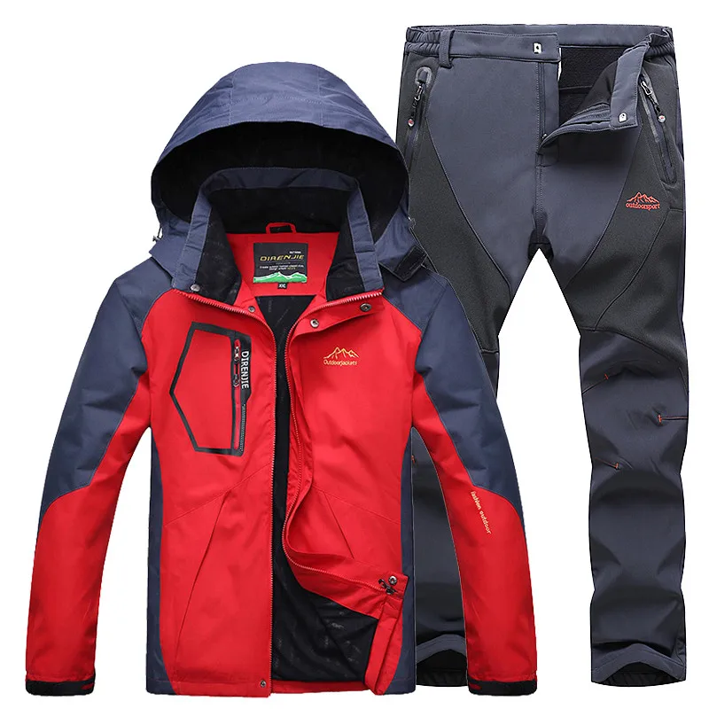 

Men Women Winter Outdoor Hiking Jacket Suits Waterproof Camping Climbing Trekking Hunting Coat & Trouser Climbing Hiking Suits