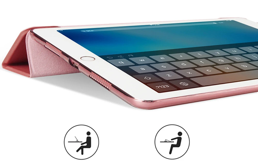 Для ipad pro 12 9 чехол 2017 из искусственной кожи передняя крышка прозрачный PC задняя