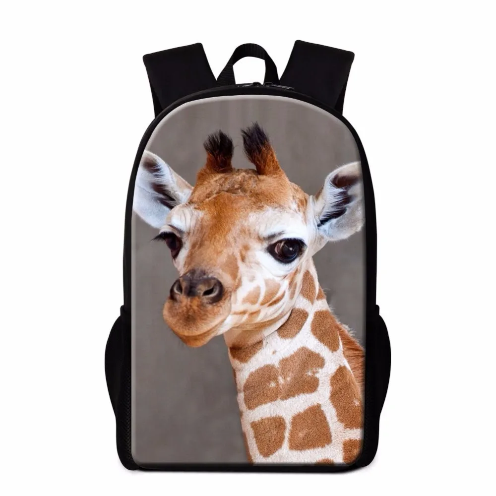 Dispalang Giraffe Printing Women Backpack Animal High Quality Kids