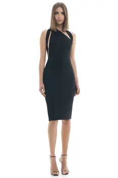 

Bandage dress sexy women 2019 Hot sale Fashion Halter Backless Hollow Out Night Club Party celebrity body con dresses wholesale