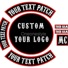 Пользовательские свой собственный мотоцикл байкер патчи железа на/пришить вышитые патчи для одежды куртки