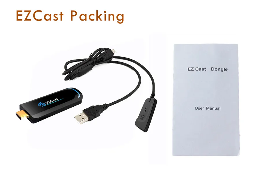 Ezcast 2.4G 5G Smart TV Stick Wireless WiFi Dongle Display Receiver HDMI 1080P Airplay Miracast for IOS Android